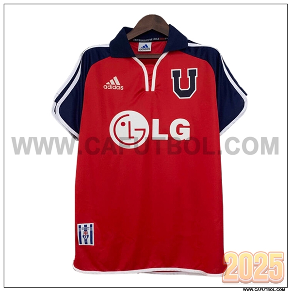 Segunda Camiseta de Universidad de Chile Retro Rojo/Azul 2001/2002