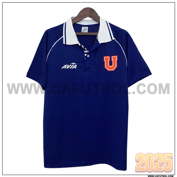 Primera Camiseta de Universidad de Chile Retro Azul/Blanco 1993