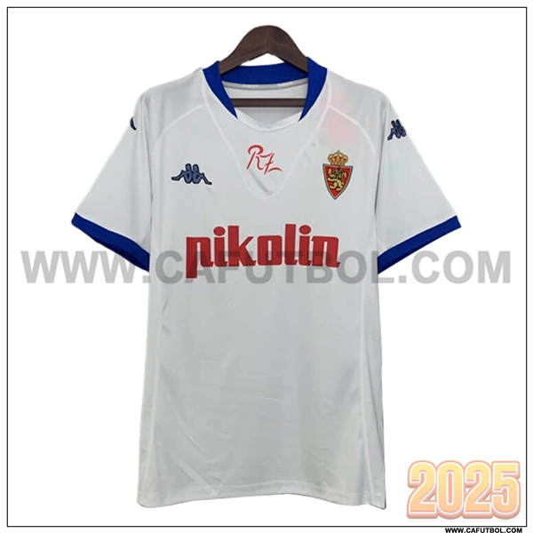 Primera Camiseta de Valencia CF Retro Blanco/Azul 2001/2002