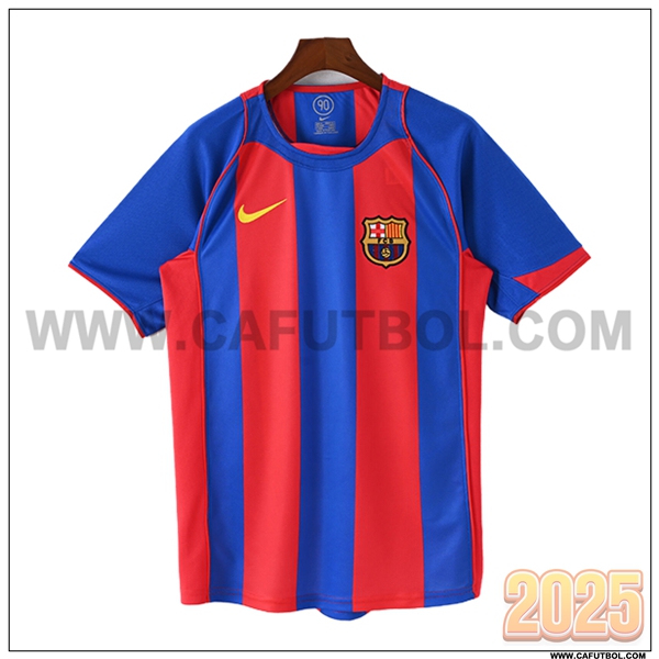 Primera Camiseta de FC Barcelona Retro Rojo/Azul 2004/2005