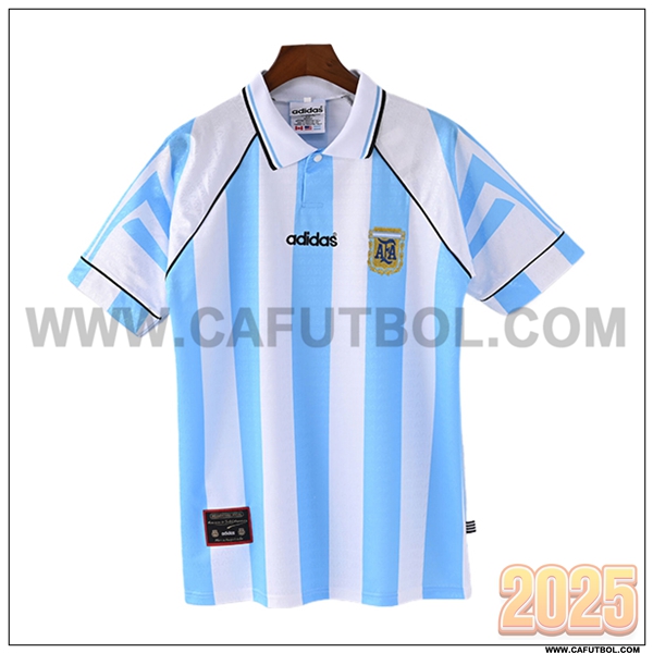 Segunda Camiseta de Argentina Retro Blanco/Cielo Azul 1996/1997