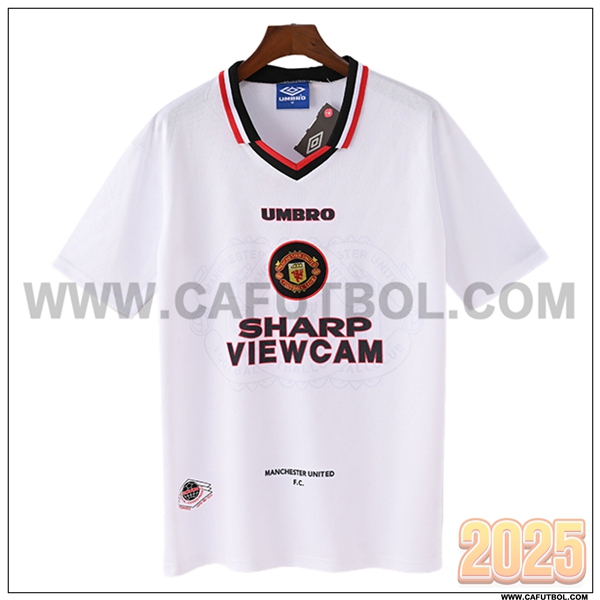 Segunda Camiseta de Manchester United Retro Blanco 1996/1997
