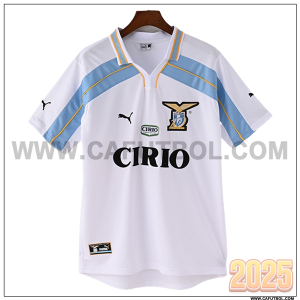 Camiseta de SS Lazio Retro Blanco/Cielo Azul Centenario