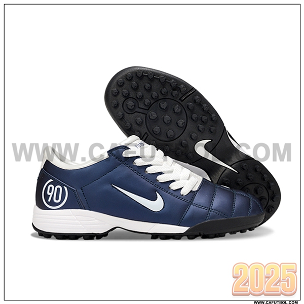 Nike Botas De Fútbol T90 TF Azul/Blanco