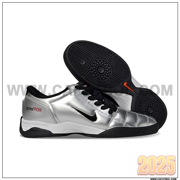 Nike Botas De Fútbol T90 IC Gris/Negro -02