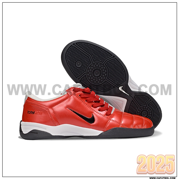 Nike Botas De Fútbol T90 IC Rojo/Negro