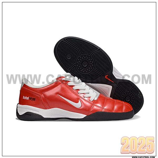 Nike Botas De Fútbol T90 IC Rojo/Blanco