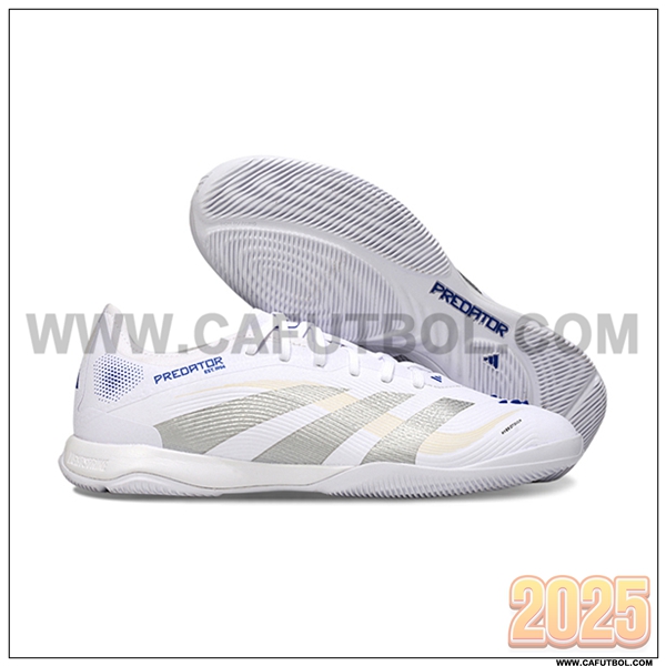 Adidas Botas De Fútbol PREDATOR 25 ELITE IC BOOTS Blanco/Gris/Azul