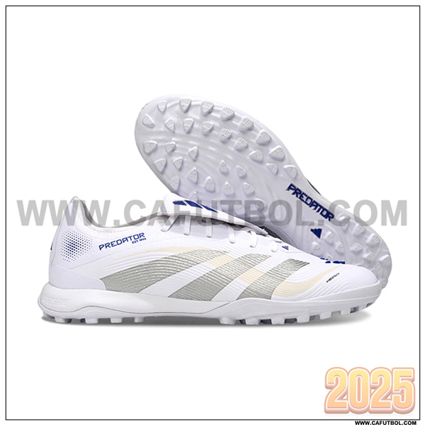 Adidas Botas De Fútbol PREDATOR LEAGUE FT TURF Blanco/Gris/Azul