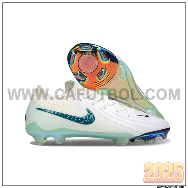 Nike Botas De Fútbol Phantom Luna Elite NU FG Blanco/Verde -02