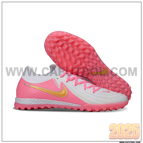 Nike Botas De Fútbol Phantom GX II EliteTF Rosa/Blanco/Amarillo