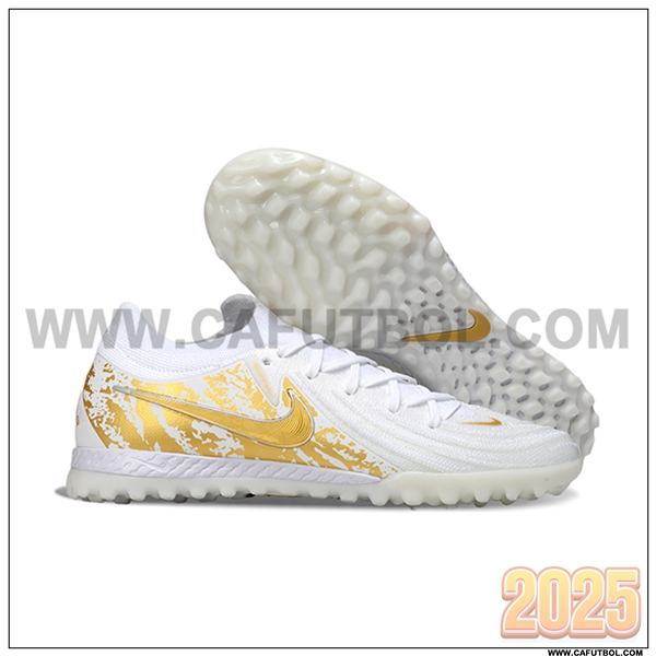 Nike Botas De Fútbol Phantom GX II EliteTF Blanco/Amarillo