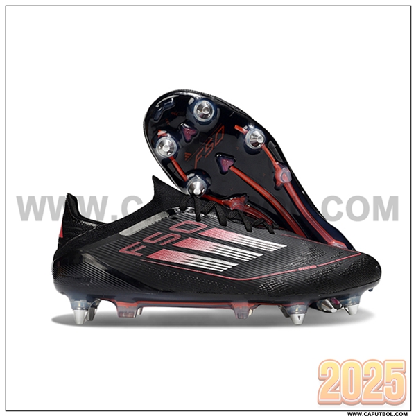 Adidas Botas De Fútbol F50 Elite SG Negro/Rojo/Blanco