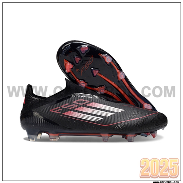 Adidas Botas De Fútbol F50 Elite Laceless FG Negro/Rojo/Blanco