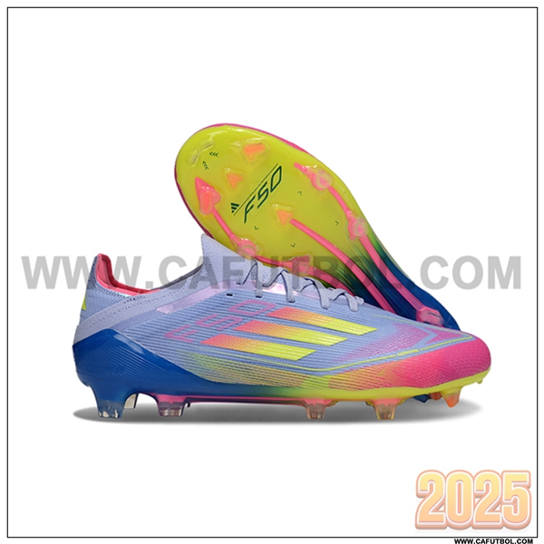 Adidas Botas De Fútbol F50 Elite FG Azul/Rosa/Verde