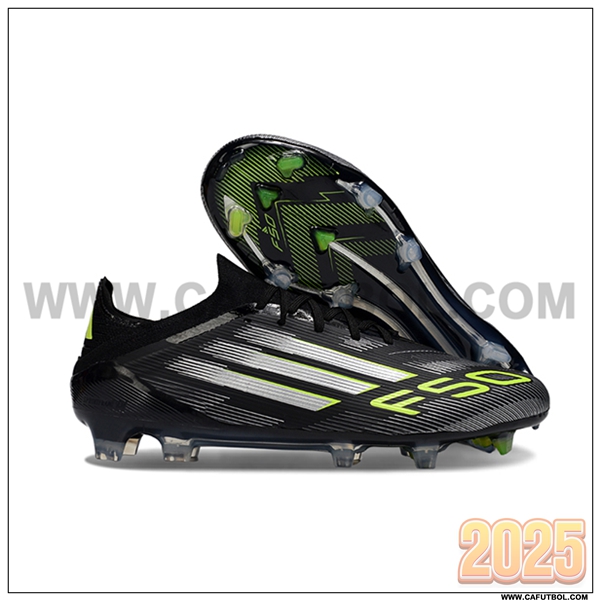 Adidas Botas De Fútbol F50 Elite FG Negro/Blanco/Verde