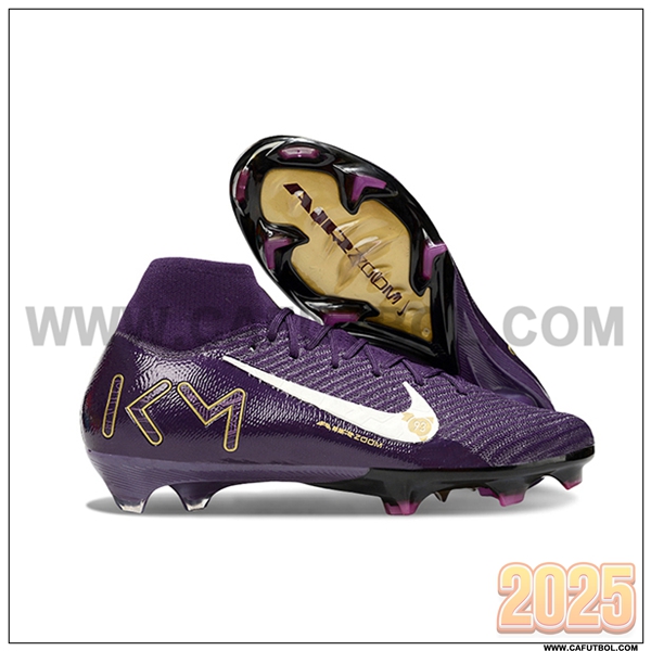 Nike Botas De Fútbol Air Zoom Mercurial Superfly IIX Elite KM FG Violeta/Blanco