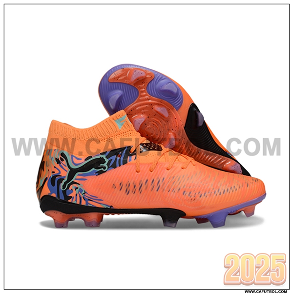 PUMA Botas De Fútbol FUTURE 8 ULTIMATE FG/AG Naranja/Negro -02