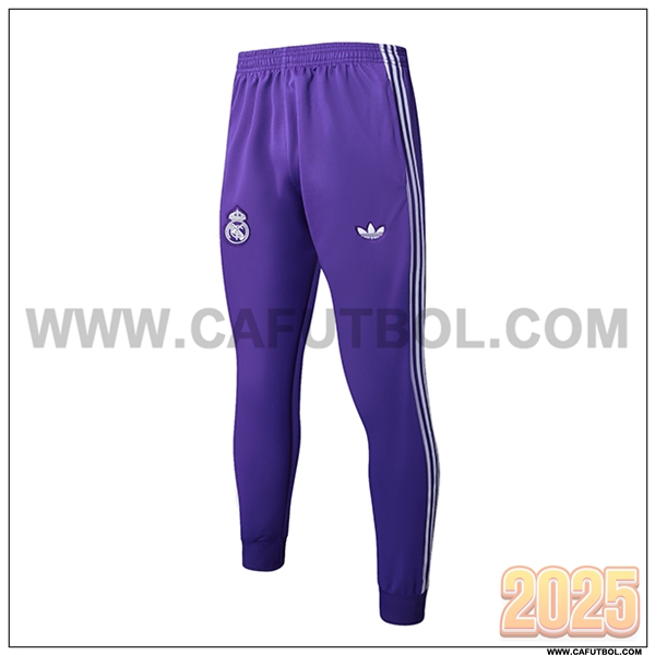 Pantalones Entrenamiento Real Madrid Violeta/Blanco 2025 2026