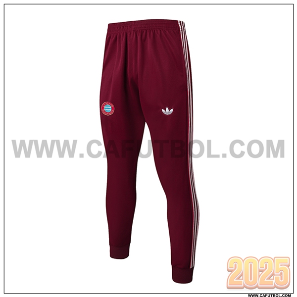 Pantalones Entrenamiento Bayern Munich Rojo/Blanco 2025 2026