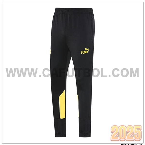 Pantalones Entrenamiento Dortmund Negro/Amarillo 2025 2026