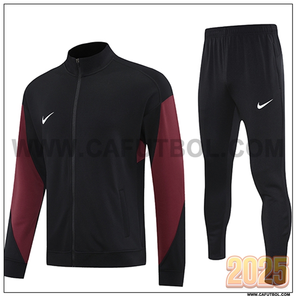 Chandal Chaquetas Futbol Nike Negro/Rojo 2025 2026