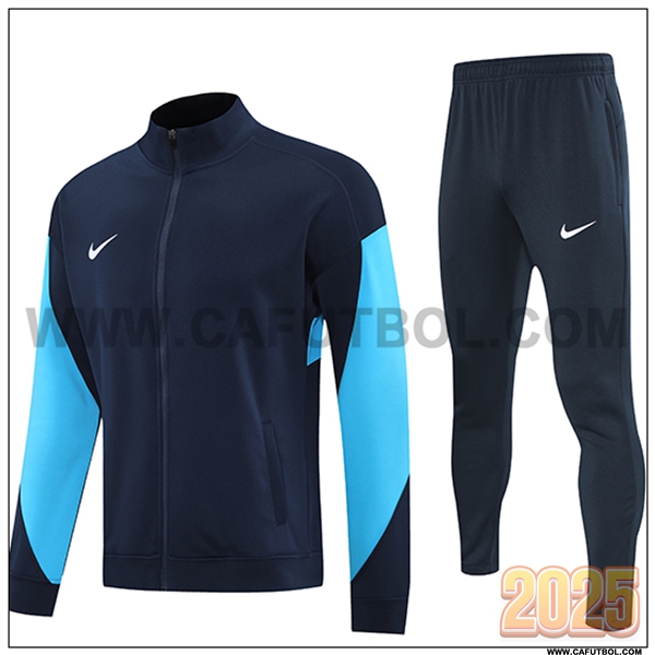 Chandal Chaquetas Futbol Nike Negro/Azul 2025 2026