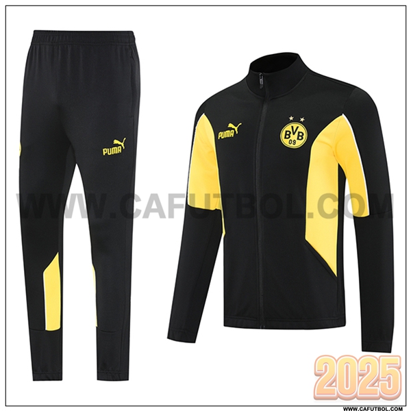 Chandal Chaquetas Futbol Dortmund Negro/Amarillo 2025 2026