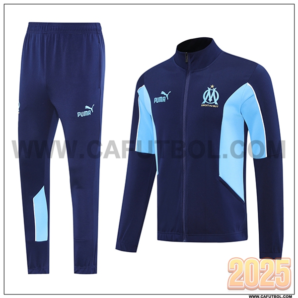 Chandal Chaquetas Futbol Marsella azul real 2025 2026
