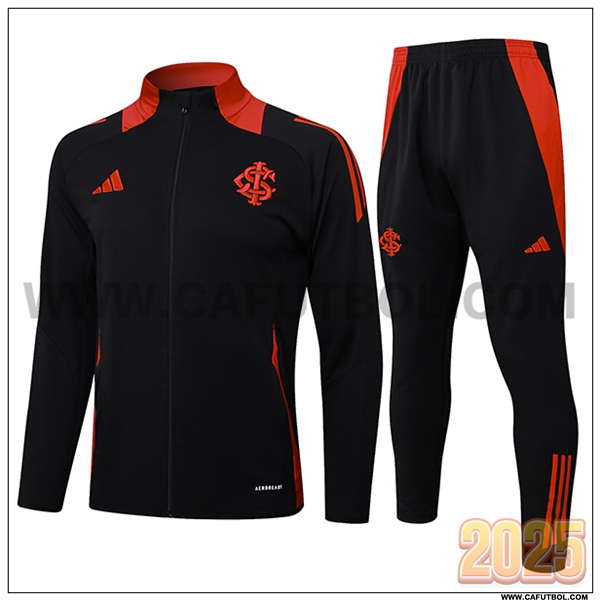 Chandal Chaquetas Futbol SC Internacional Negro/Rojo 2025 2026
