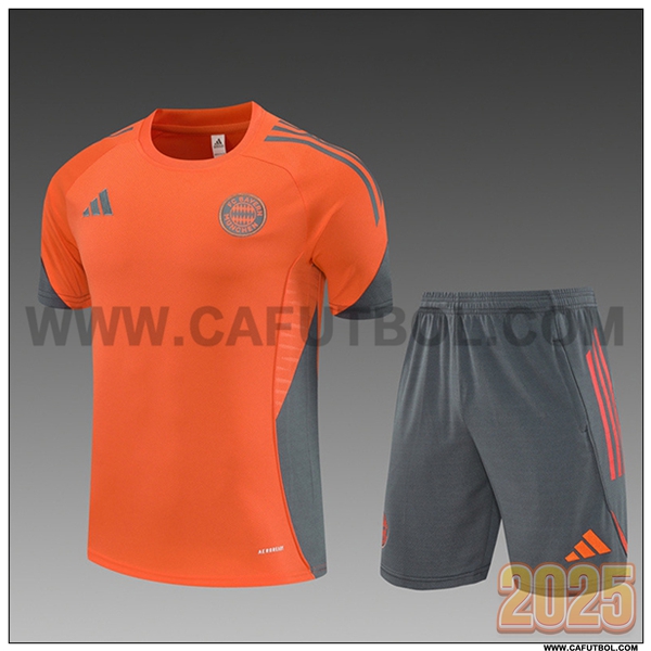 Camiseta Entrenamiento Bayern Munich Ninos Naranja/Gris 2025 2026