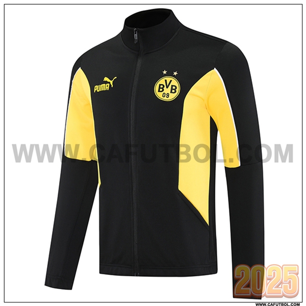 Chaquetas Futbol Dortmund Negro/Amarillo 2025 2026