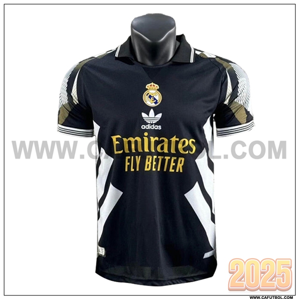Camiseta Futbol Real Madrid Negro/Blanco Edicion Especial 2025 2026