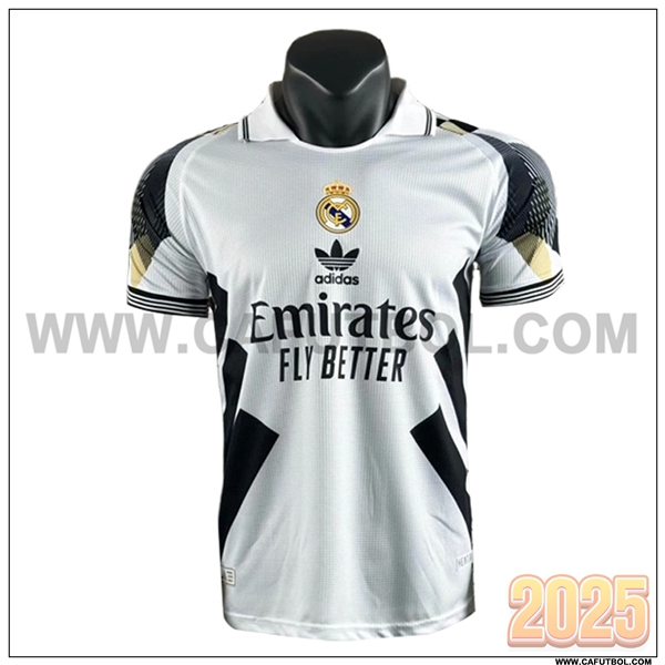 Camiseta Futbol Real Madrid Blanco/Negro Edicion Especial 2025 2026