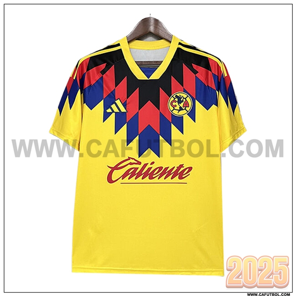 Primera Camiseta Futbol Club America AMARILLO/Negro 2025 2026
