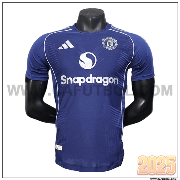 Camiseta Futbol Manchester United Azul marino Edicion Especial 2025 2026