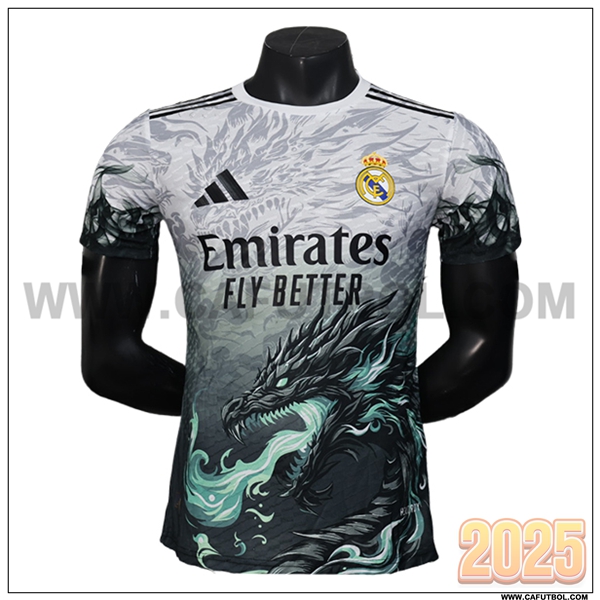 Camiseta Futbol Real Madrid Blanco/Verde Edicion Especial 2025 2026