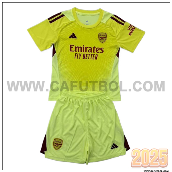 Camiseta de Portero FC Arsenal Ninos AMARILLO 2025 2026