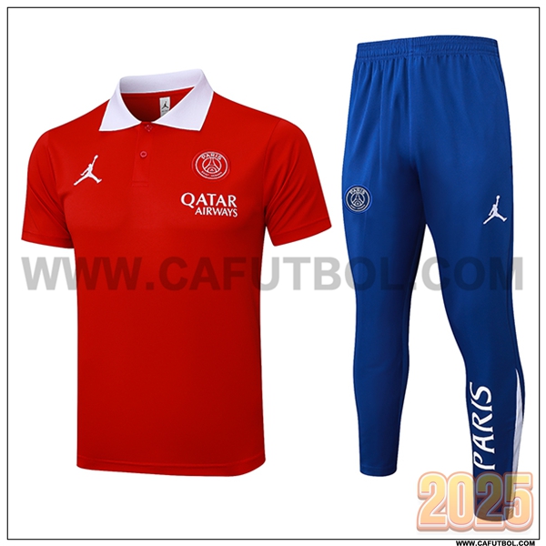 Camiseta Polo PSG Rojo 2025 2026