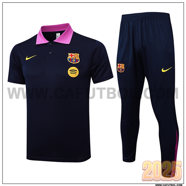 Camiseta Polo FC Barcelona Azul marino 2025 2026