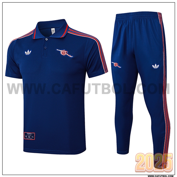 Camiseta Polo Arsenal Azul/Rojo 2025 2026