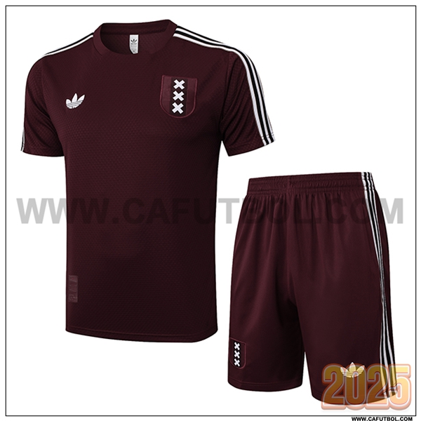Camiseta Entrenamiento Ajax Marrón/Blanco 2025 2026