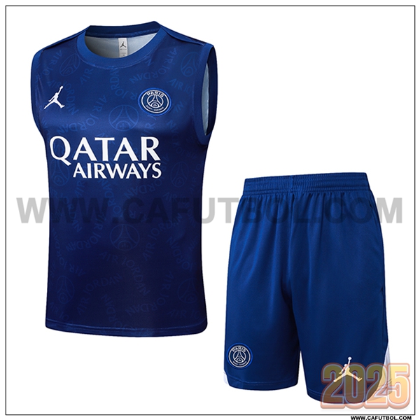 Camiseta Entrenamiento sin mangas PSG azul real 2025 2026