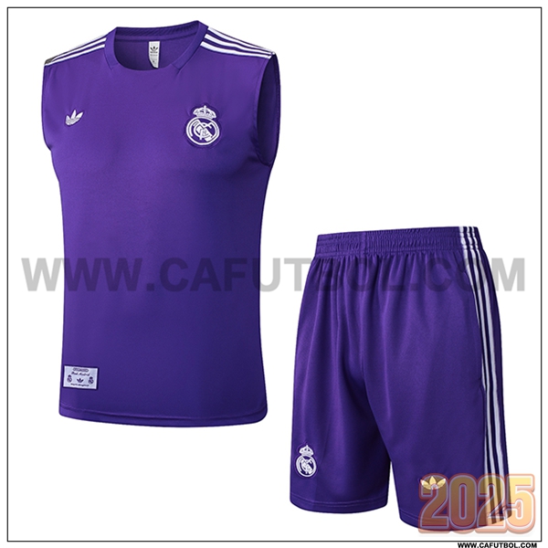 Camiseta Entrenamiento sin mangas Real Madrid Violeta/Blanco 2025 2026