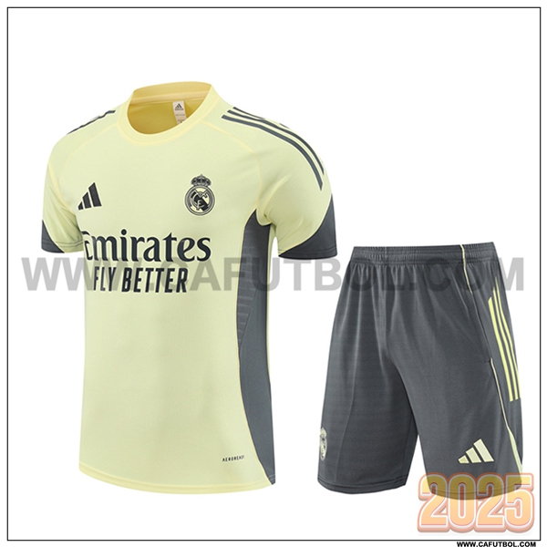 Camiseta Entrenamiento Real Madrid Amarillo/Gris 2025 2026