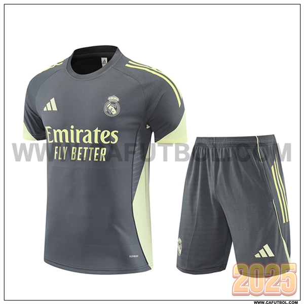Camiseta Entrenamiento Real Madrid Gris Oscuro 2025 2026