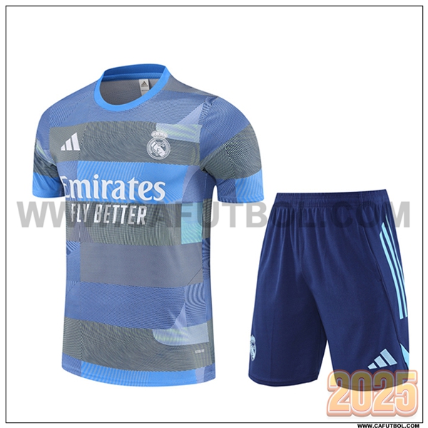 Camiseta Entrenamiento Real Madrid Azul/Gris 2025 2026