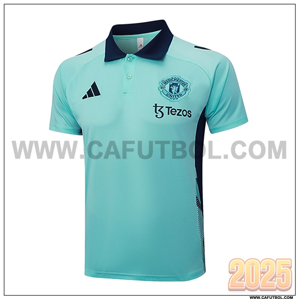 Camiseta Polo Manchester United Verde/Azul 2025 2026