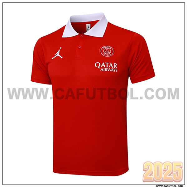 Camiseta Polo PSG Rojo 2025 2026