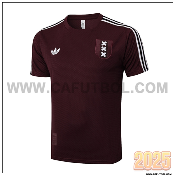 Camiseta Entrenamiento Ajax Marrón/Blanco 2025 2026